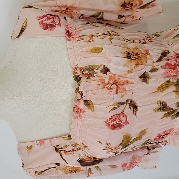 Derek Heart Pink Floral Dress SZ L - Picture 2 of 10